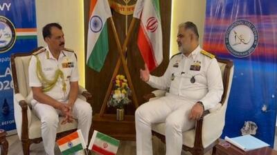  دیدار دریادار ایرانی با فرمانده نیروی دریایی هند