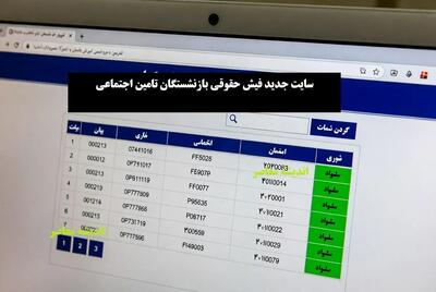  سایت جدید فیش حقوقی بازنشستگان تامین اجتماعی+ لینک ورود