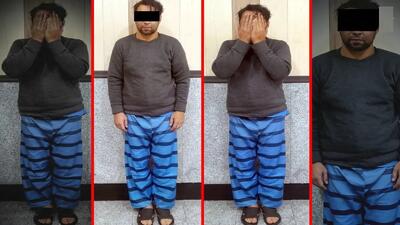  انتشار ۴ عکس از قاتل ملیکا پس از دستگیری