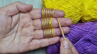  میل بافتنی رو دور بنداز! بافتنی حرفه ای فقط با انگشت های دست