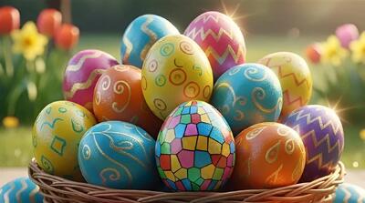  فقط ۳ دقیقه! آسون ترین روش رنگ کردن تخم مرغ برای سفره هفت سین