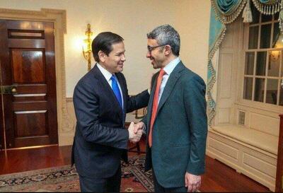  جزئیات دیدار وزیران امورخارجه آمریکا و امارات درباره طرح صلح ترامپ