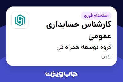  استخدام کارشناس حسابداری عمومی در گروه توسعه همراه تل