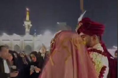  فیلم/ عقد زوج هندی در حرم امام رضا(ع)