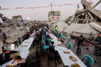  رمضان روی آوار‌های غزه تحت محاصره و جنگ‌زده