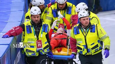  المپیک زمستانی| سانحه دلخراش در پیست یخ میلانو؛ کارِ اسکیت‌باز لهستانی به بیمارستان کشید