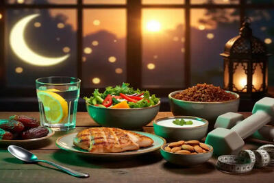  توصیه‌های تغذیه‌ای برای پیشگیری از کم‌آبی و اضافه‌وزن در رمضان