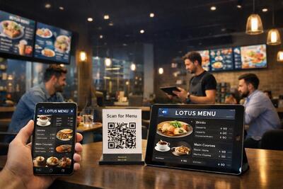  منو آنلاین لوتوس؛ بهترین انتخاب برای دیجیتالی‌کردن منوی کافه رستوران‌ها