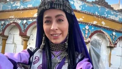  عکس| سفر زمان؛ «جانان، دختر داروغه» (سریال مهیار عیار) در 27 سالگی در مراسم اکران یک فیلک