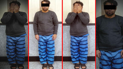  4 عکس از قاتل ملیکا 22 ساله در بازداشت پلیس آگاهی تهران