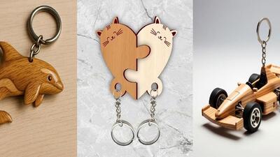  خرید جاکلیدی چوبی دست ساز فانتزی و شیک | 46 مدل جذاب محبوب بین دخترها و پسرها