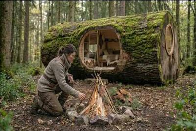  معماری خلاقانه؛ خونه ساختن داخل تنه درخت چند صد ساله به عقل جن نمیرسه