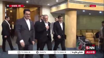  ورود رئیس جمهور به محل برگزاری  آیین تجلیل از مدال آوران پارالمپیک