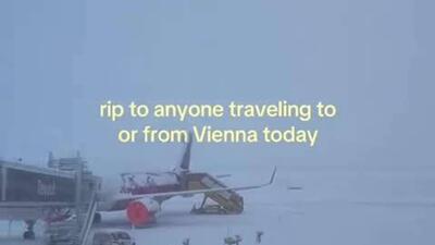  بارش شدید برف، عملیات فرودگاه وین را به طور جدی مختل کرد