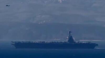  لحظات ورود ناو جرالد فورد به دریای مدیترانه