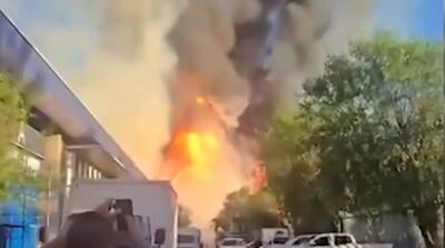  لحظه انفجار عظیم و مرگبار کامیون گاز