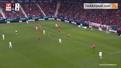  گل وینیسیوس جونیور به اوساسونا (اوساسونا 1-1 رئال مادرید)