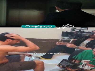  لحظاتی از پشت صحنه سریال «شغال» با بازی کامبیز دیرباز
