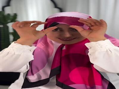  با این مدل روسری بستن یقه لباست دیده می شه