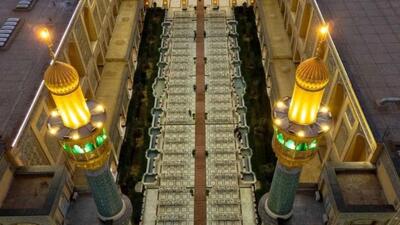  سفره افطار در حرم امام علی(ع)