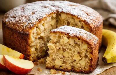  طرز تهیه کیک سیب موز با بافتی لطیف و خوشمزه