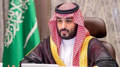  بن‌سلمان با جلیقه ضدگلوله در مدینه منوره