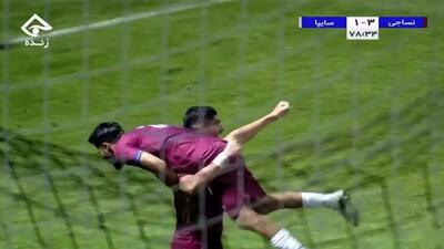  گل سوم نساجی مازندران به سایپا (دبل مهدی طهماسبی)