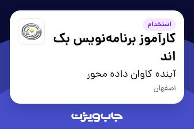  استخدام کارآموز برنامه‌نویس بک اند - آقا در آینده کاوان داده محور
