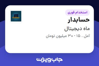  استخدام حسابدار در ماه دیجیتال