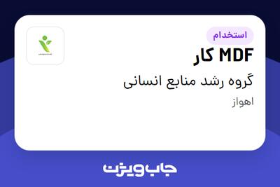  استخدام MDF کار - آقا در گروه رشد منابع انسانی