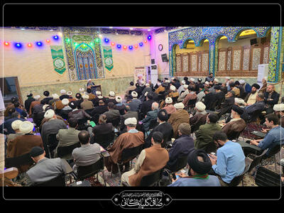  تصاویری از محفل انس و دعا در حسینیه مرحوم آیت الله العظمی صافی گلپایگانی