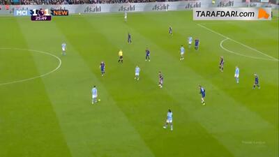  گل دوم نیکو اورایلی به نیوکاسل (منچسترسیتی 2-1 نیوکاسل)