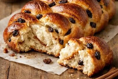  طرز تهیه نان چالای کشمش و دارچین؛ خانگی مناسب افطاری
