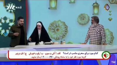  روزه خواری مجری مشهور صداوسیما در برنامه زنده!