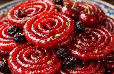 زولبیا آلبالویی؛ شیرینی متفاوت رمضان چگونه درست می‌شود؟