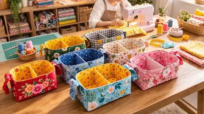 آموزش قدم به قدم دوخت سبد نظم دهنده در ۱۵ دقیقه