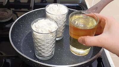  حلوای خوشمزه با ۲ لیوان آرد و یک لیوان روغن / طلایی ، خوشمزه و مجلسی