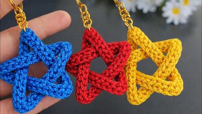  آموزش بافتنی ستاره کوچک و زیبا در ۲ دقیقه + فیلم | ایده هدیه برای عزیزا
