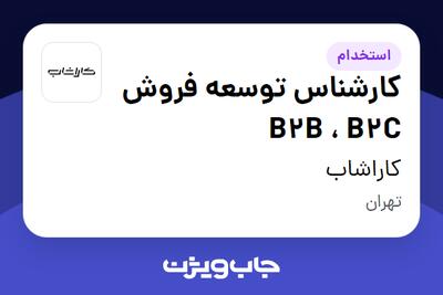  استخدام کارشناس توسعه فروش B2B ، B2C در کاراشاب