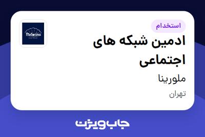  استخدام ادمین شبکه های اجتماعی در ملورینا