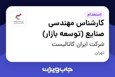  استخدام کارشناس مهندسی صنایع (توسعه بازار) - خانم در شرکت ایران کاتالیست