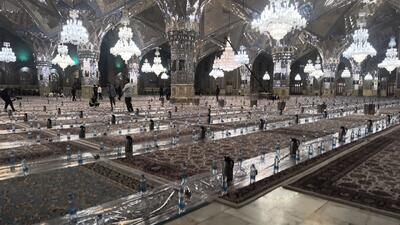  پذیرایی از ۴ هزار نفر از معلمان در ضیافت افطار حرم امام رضا(ع)