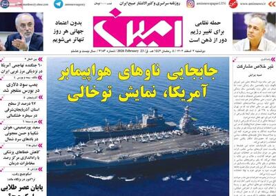 صفحه نخست روزنامه‌های آذربایجان شرقی ۴ اسفند ۱۴۰۴