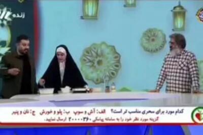  روزه خواری مجری مشهور صداوسیما در برنامه زنده!/ویدیو