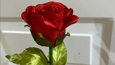  جادوی سفره هفت سین با آموزش ساخت گل رز طبیعی با رویان / فیلم
