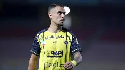  فیلم گل سوم سپاهان به استقلال خوزستان از روی نقطه پنالتی توسط ریکاردو آلوز