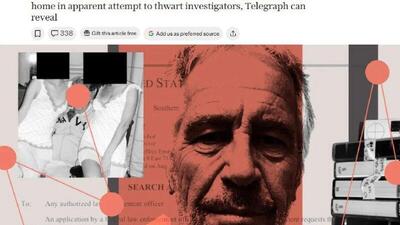  رسانه: اپستین کامپیوترها و عکس‌ها را در انبارهای مخفی در سراسر ایالات متحده پنهان کرده بود