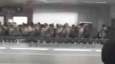  تصاویر خروج فوری کارکنان غیرضروری آمریکا از لبنان