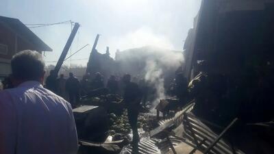  اولین تصاویر از سقوط یک فروند بالگرد در تره‌بار