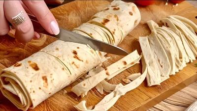  تورتیلای شکم پر با مرغ و پنیر | یه صبحانه مقوی و خوشمزه